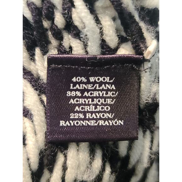 Ann Taylor black white wool blend tunic sweater - small - Picture 4 of 5